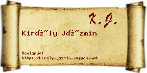 Király Jázmin névjegykártya